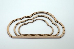 wooden cloud weaving loom