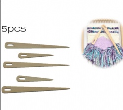 Hand crafted wooden weaving needles with big eye